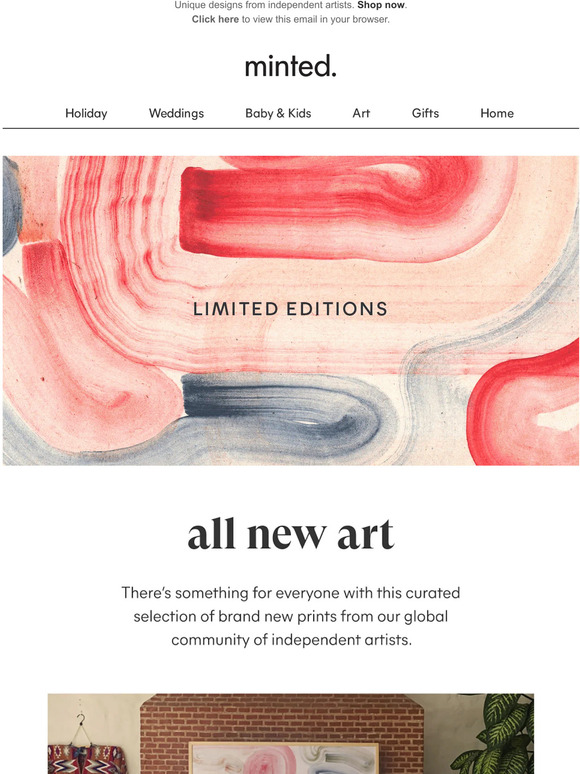 Minted New artwork has just arrived, only on Minted. Milled