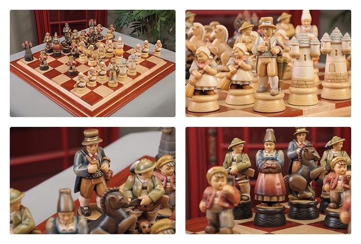 The Sorrento Series Hand Painted Chess Pieces 
