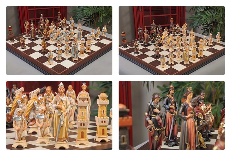 The Pyrenees Series Hand Painted Chess Pieces 