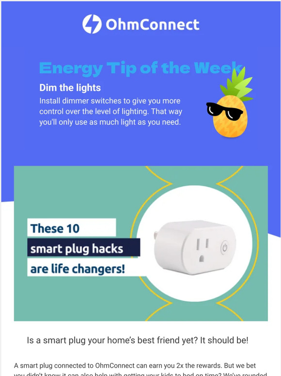 New OhmPlug Smart Plug with Energy Monitoring – OhmConnect