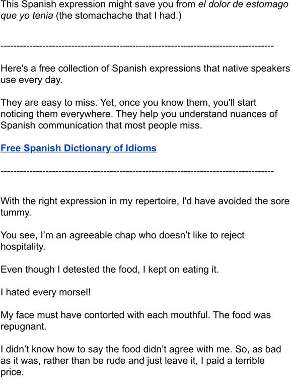 Free Spanish Dictionary of Idioms