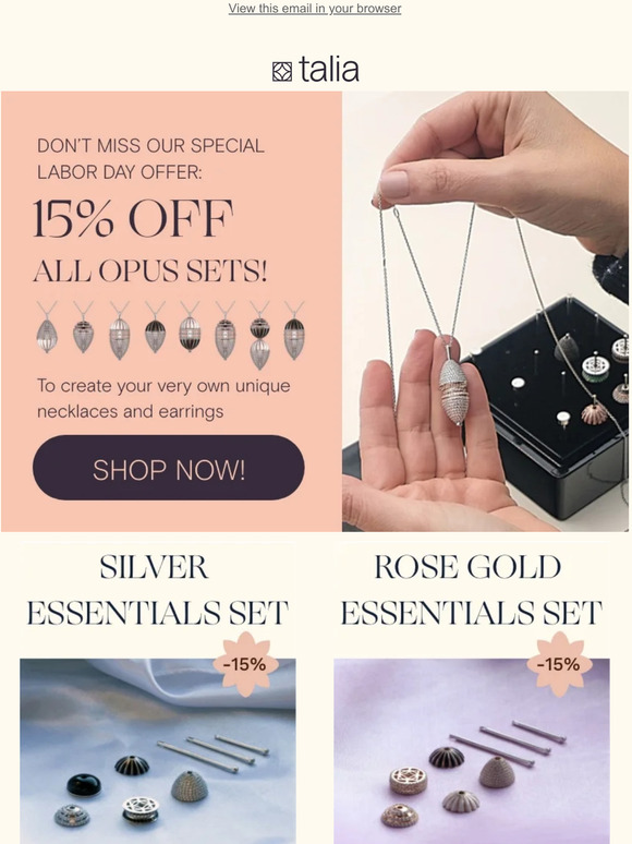Special Labor Day Offer ❤❤❤ 15% off all Opus sets!