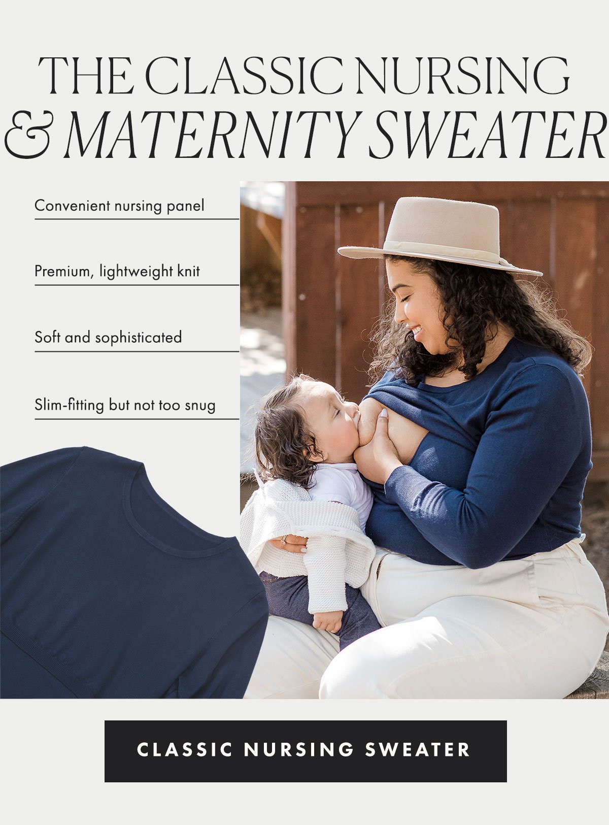 The Classic Nursing & Maternity Sweater