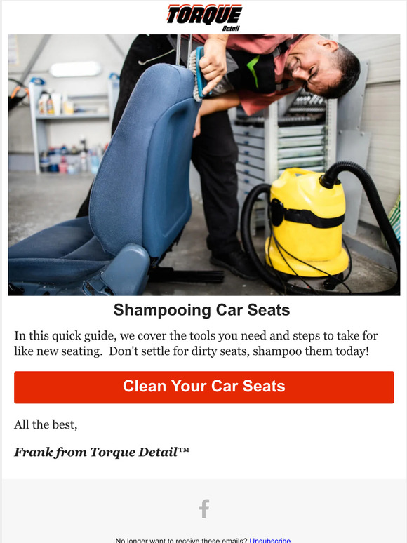Torque Detail How To Properly Shampoo Car Seats Milled