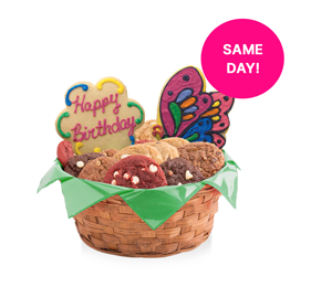 Butterfly and Daisy Birthday Cookie Basket