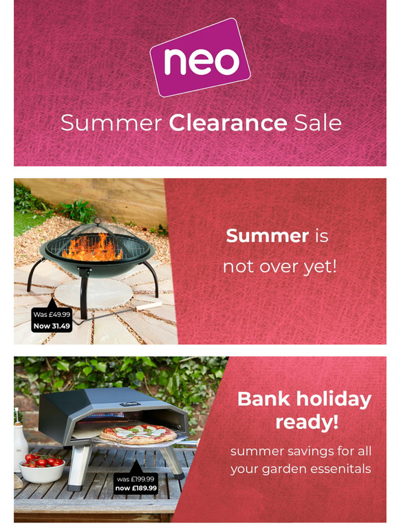 Bank Holiday Incoming! End of Summer Sale ☀️