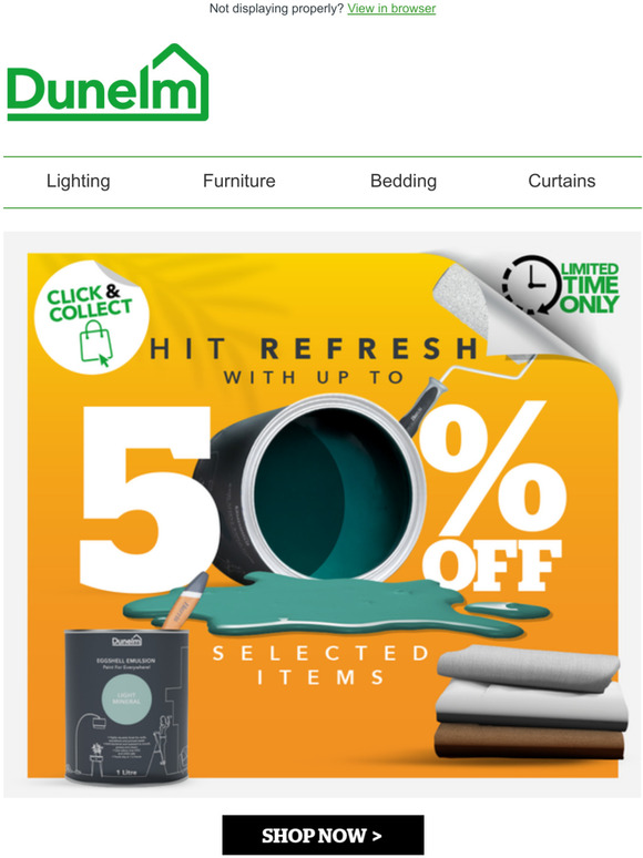 Dunelm Up to 50 off in our NEW Bank Holiday offers Milled
