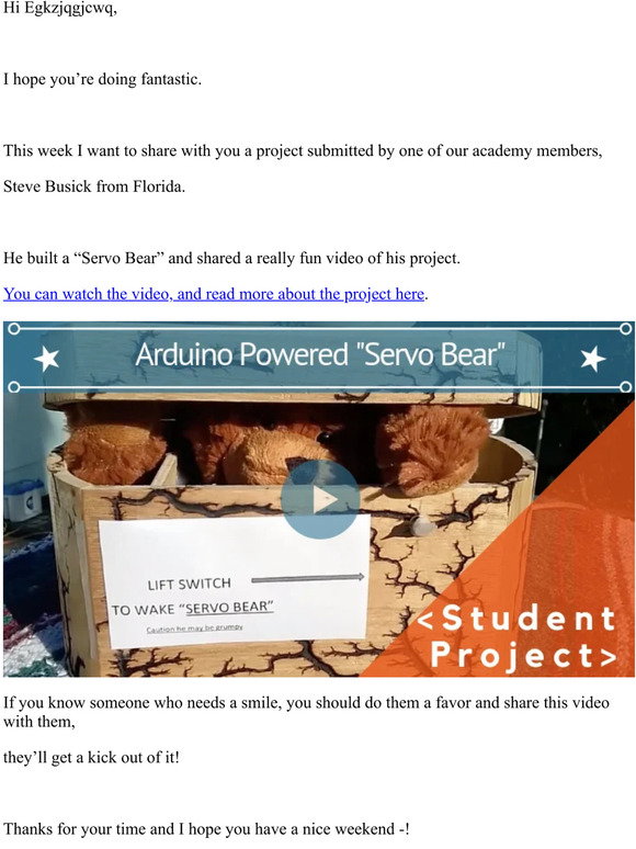 Programming Electronics Academy: [Member Project] This bear will make ...