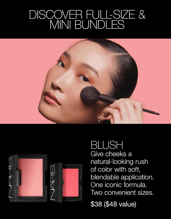 Give cheeks a natural-looking rush of color with our Blush bundle, featuring one iconic formula in two convenient sizes.