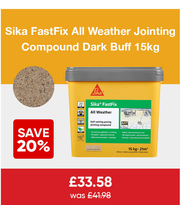 Sika FastFix All Weather Jointing Compound Dark Buff 15kg