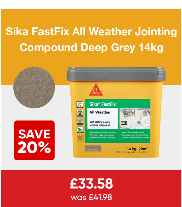 Sika FastFix All Weather Jointing Compound Deep Grey 14kg