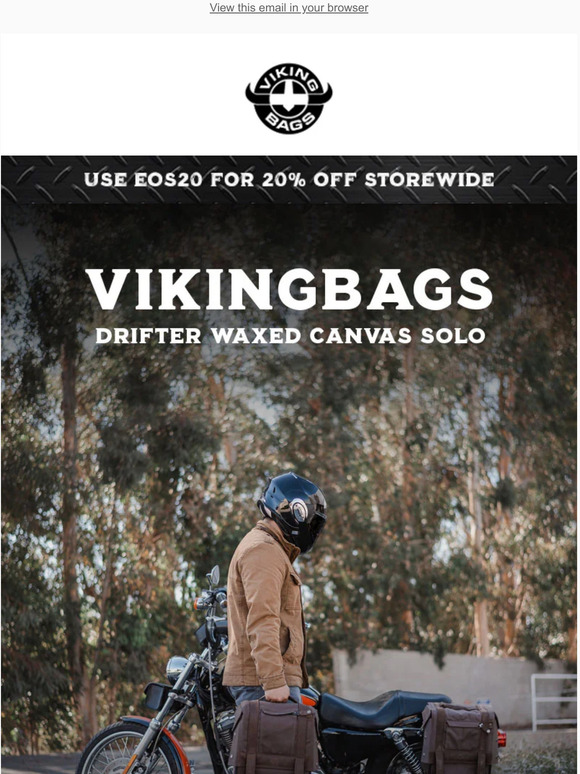 Viking Bags NEW ARRIVAL // Viking Drifter Brown Canvas Bag Milled