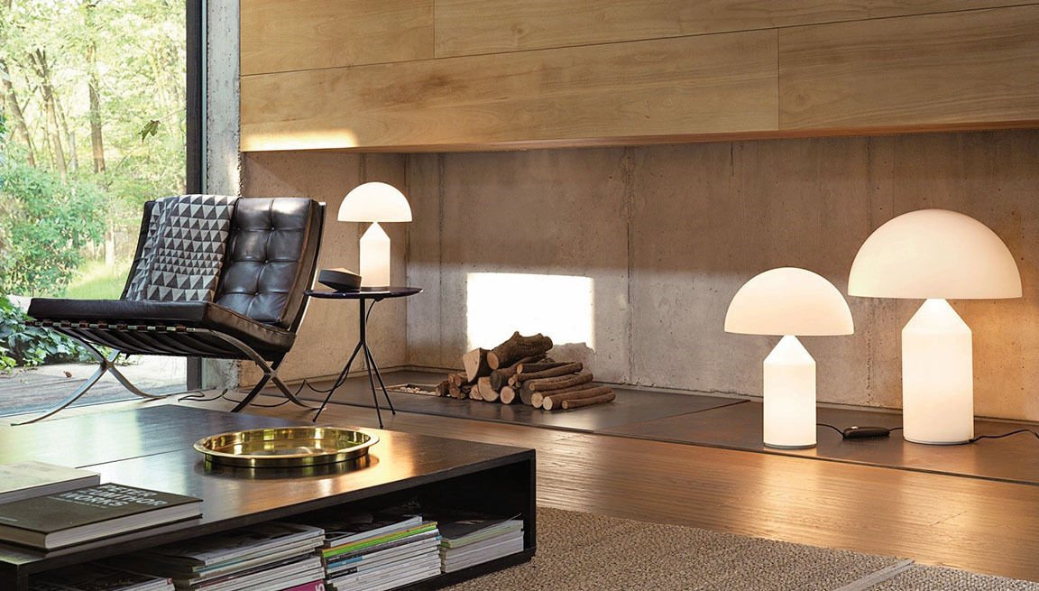Atollo Glass Table Lamp by Oluce.