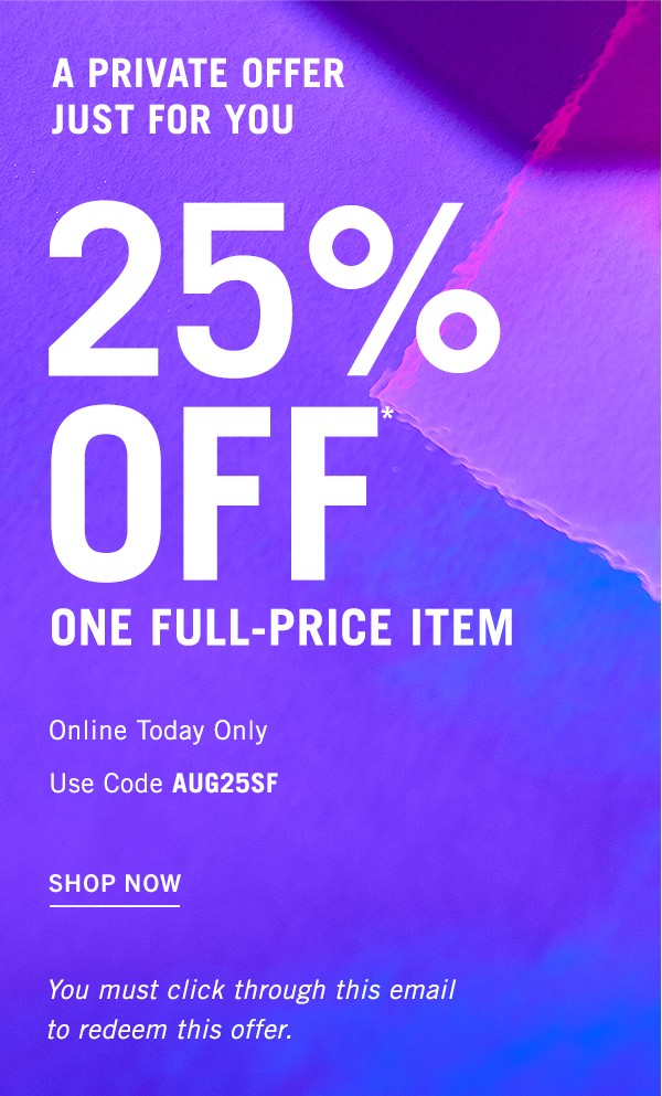 25% Off, Saks OFF 5TH Promo Code