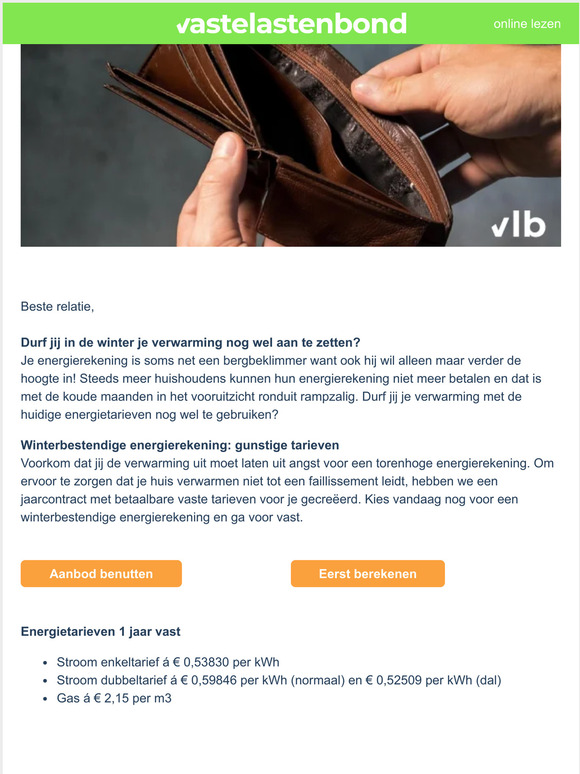 Verwarmen is zilver, besparen is goud: kies voor vast in plaats van variabel