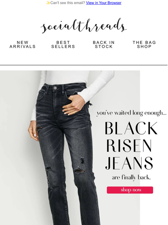 black risen jeans