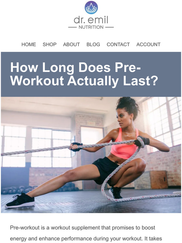 Dr. Emil Nutrition An Ultimate Guide to Preworkouts! Milled