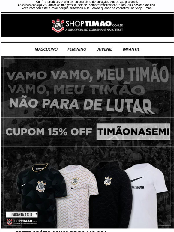 Shop Timão  Loja Oficial do Corinthians - Produtos Exclusivos