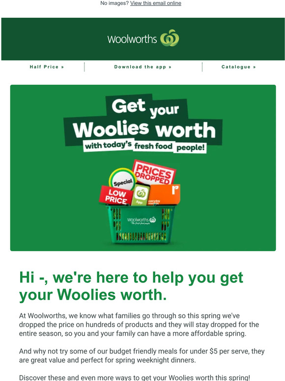 Woolworths A message from our CEO on how to Get your Woolies worth this winter Milled