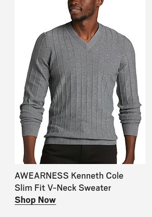 Awearness Kenneth Cole Slim Fit V-Neck Sweater