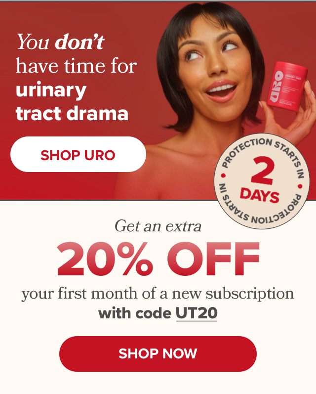 Get an extra 20% OFF your first month of a new subscription with code UT20