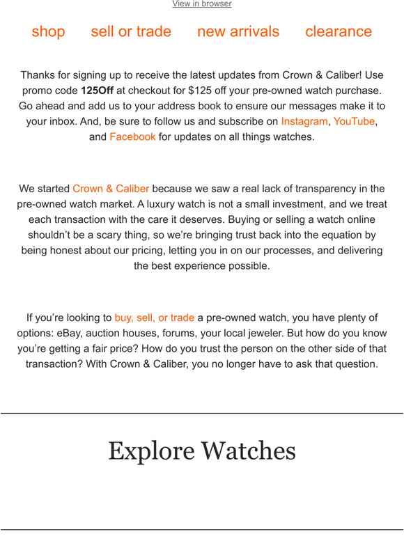 Hodinkee Shop To Crown & Caliber! Milled