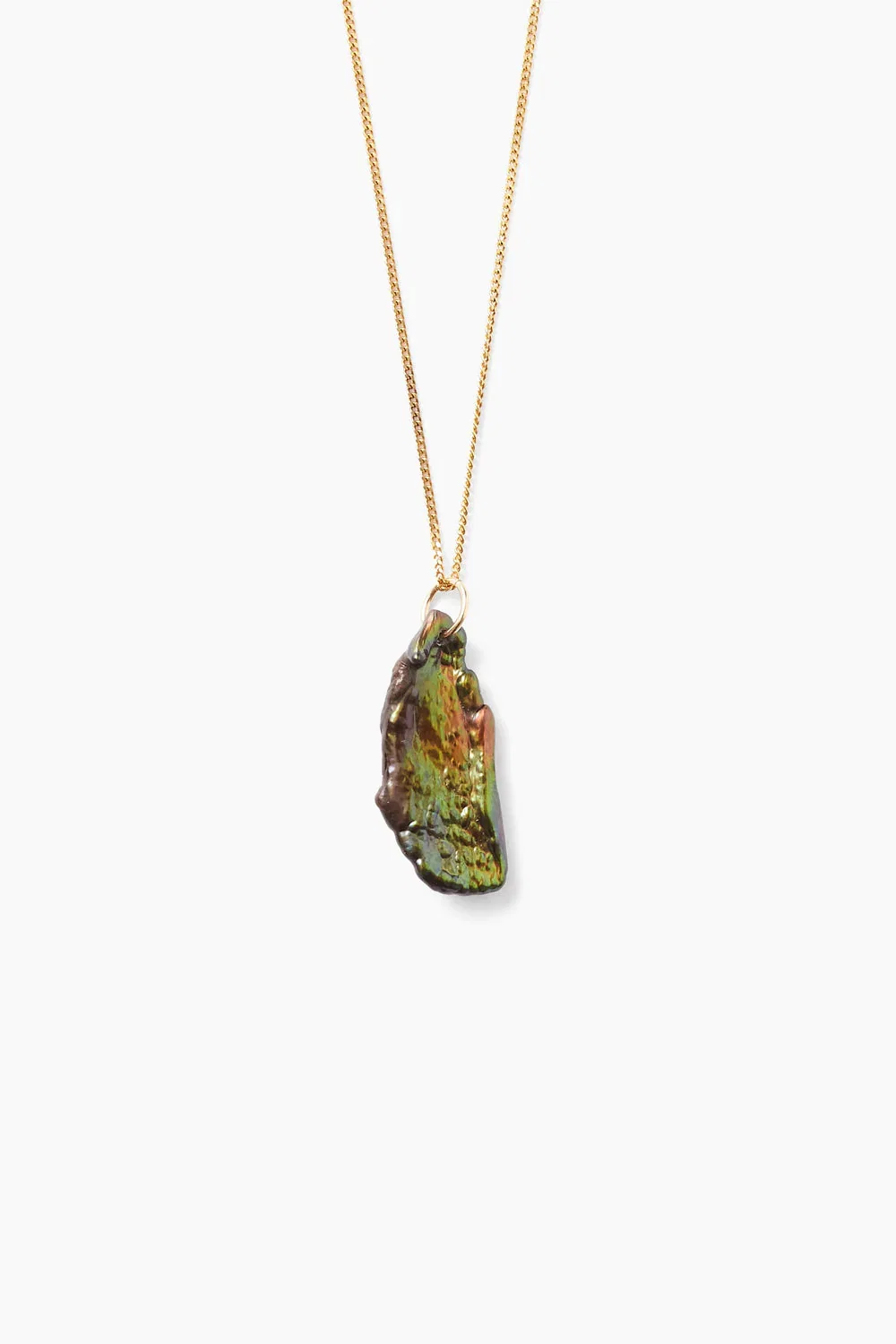 Image of Green Biwa Pearl Pendant Necklace