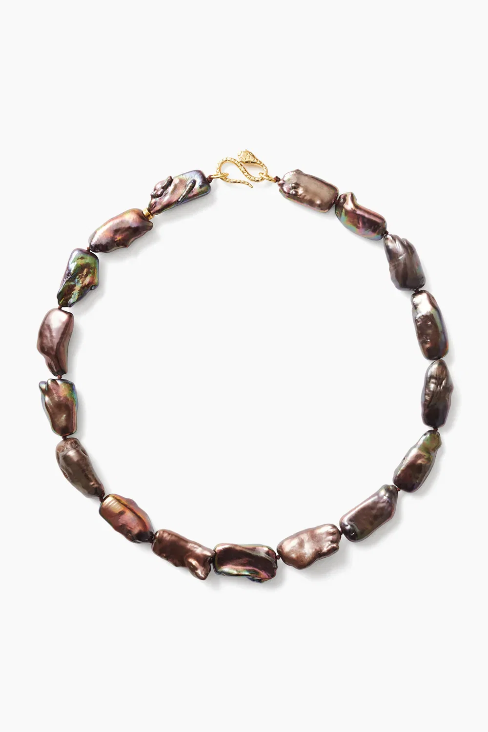Image of Brown Biwa Pearl Cobra Necklace