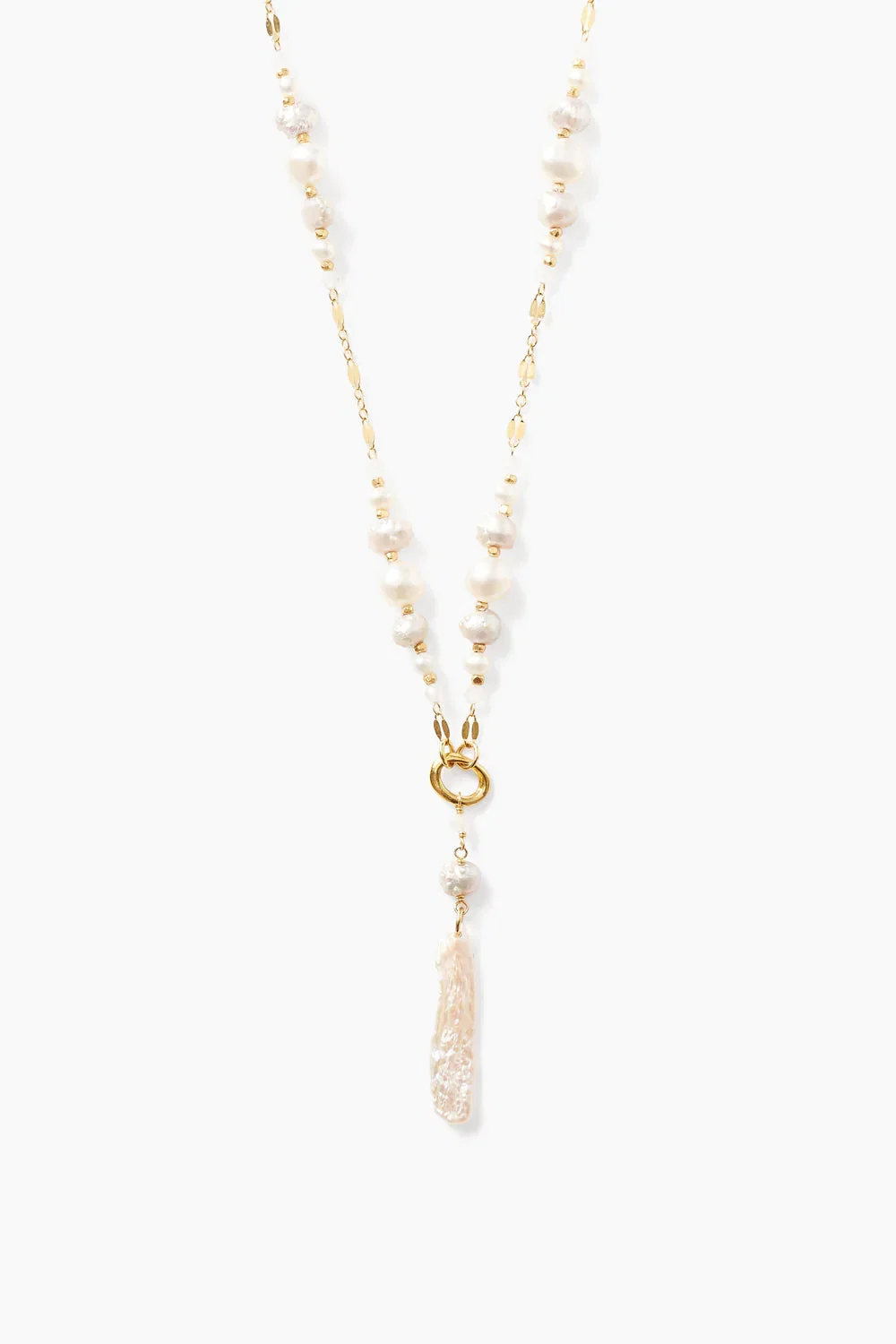 Image of White Pearl Penina Pendant Necklace