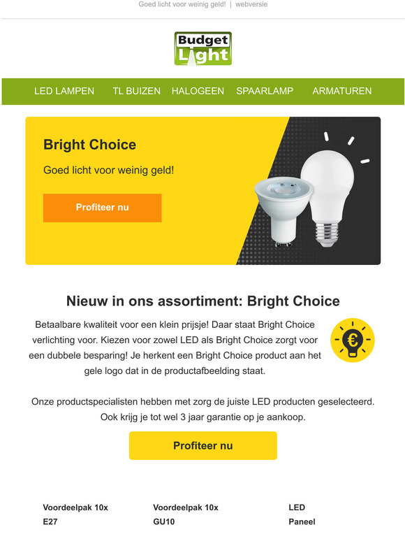 NIEUW! Bright Choice verlichting