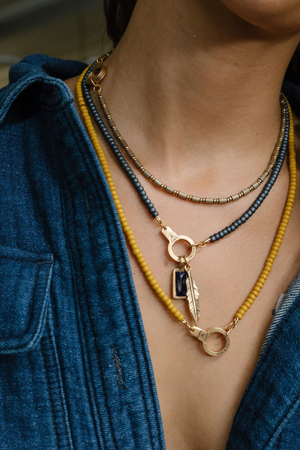 Image of Feather In the Wind Necklace Set