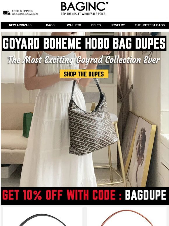 Shop GOYARD Goyard Boheme Hobo Shoulder Bag Brown Black Purse New