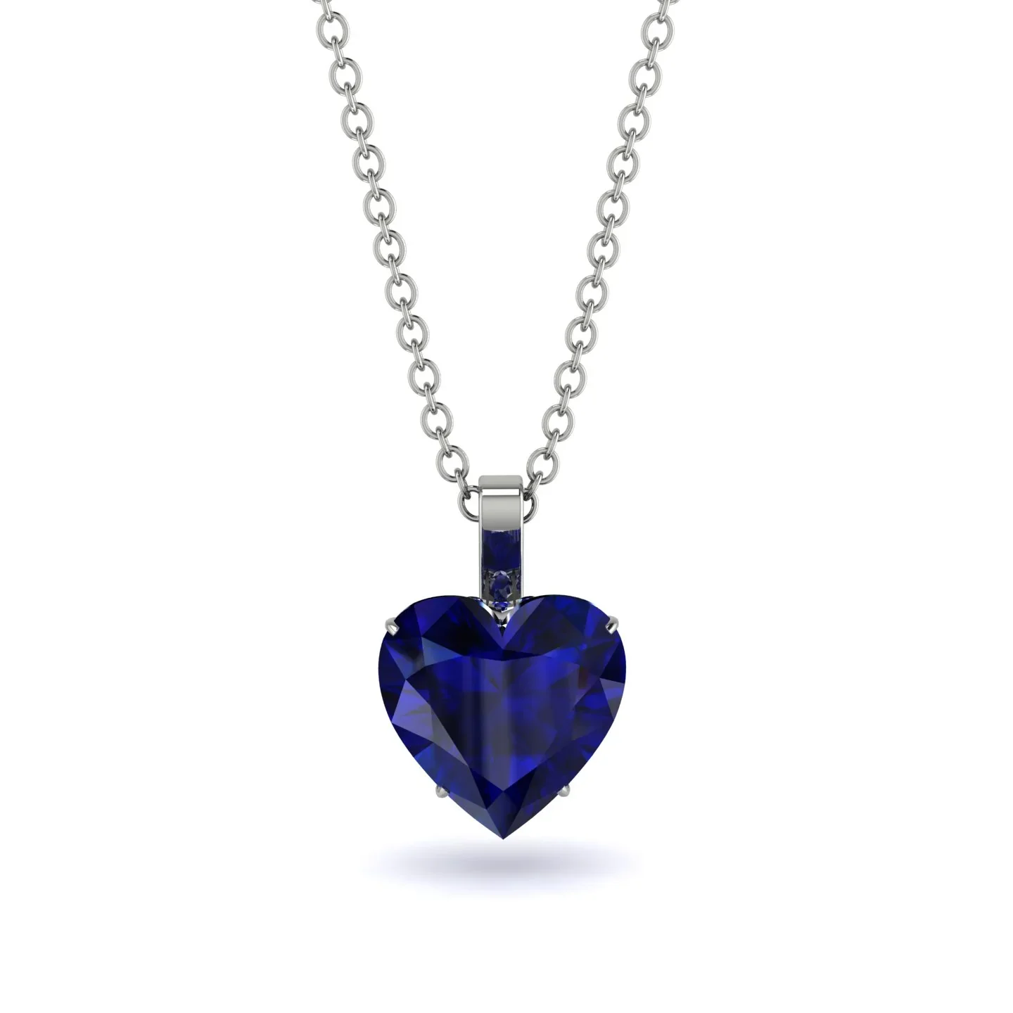 Image of Heart Sapphire Necklace - Noelle No. 75