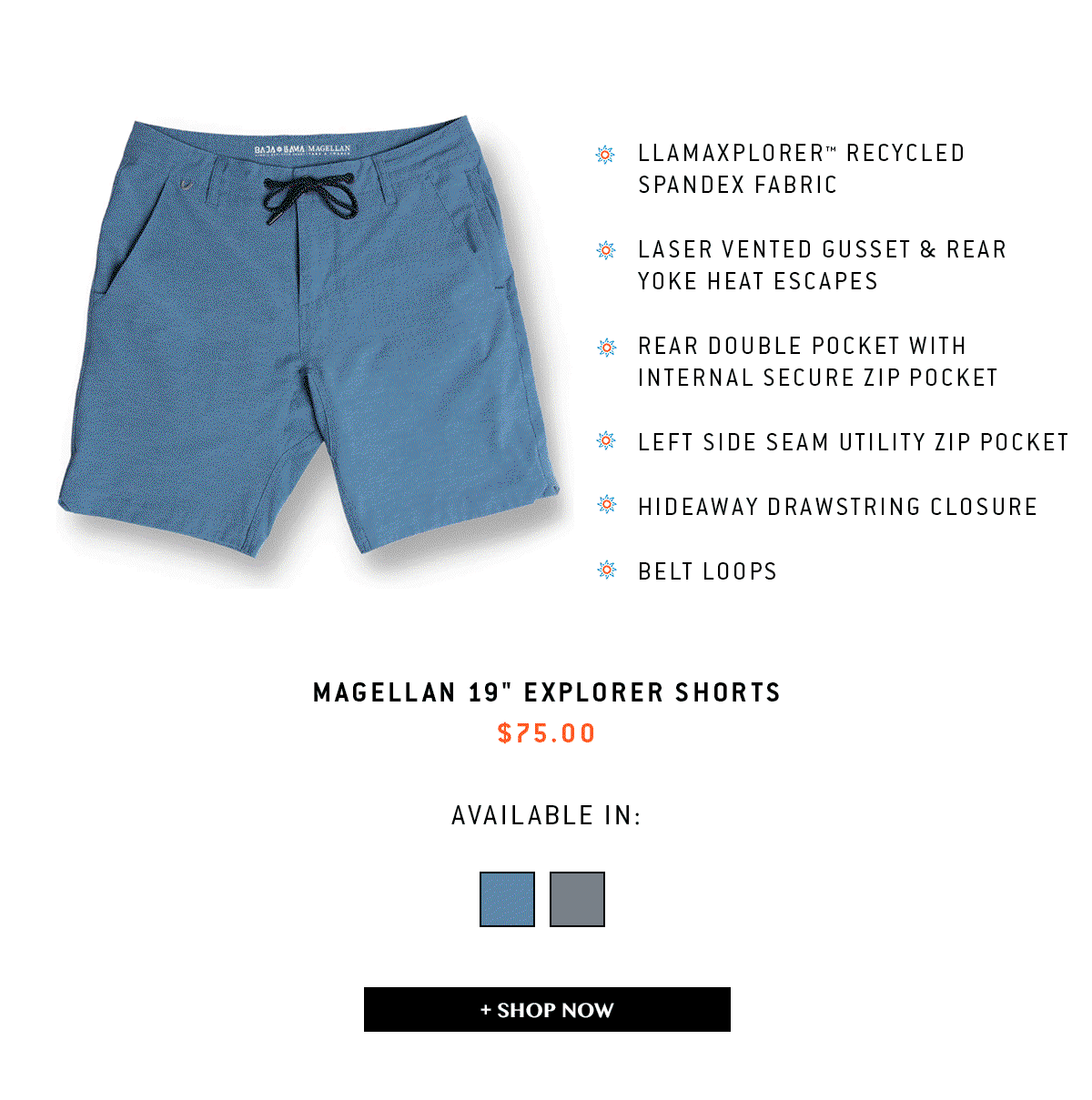 Magellan 19" Explorer Shorts