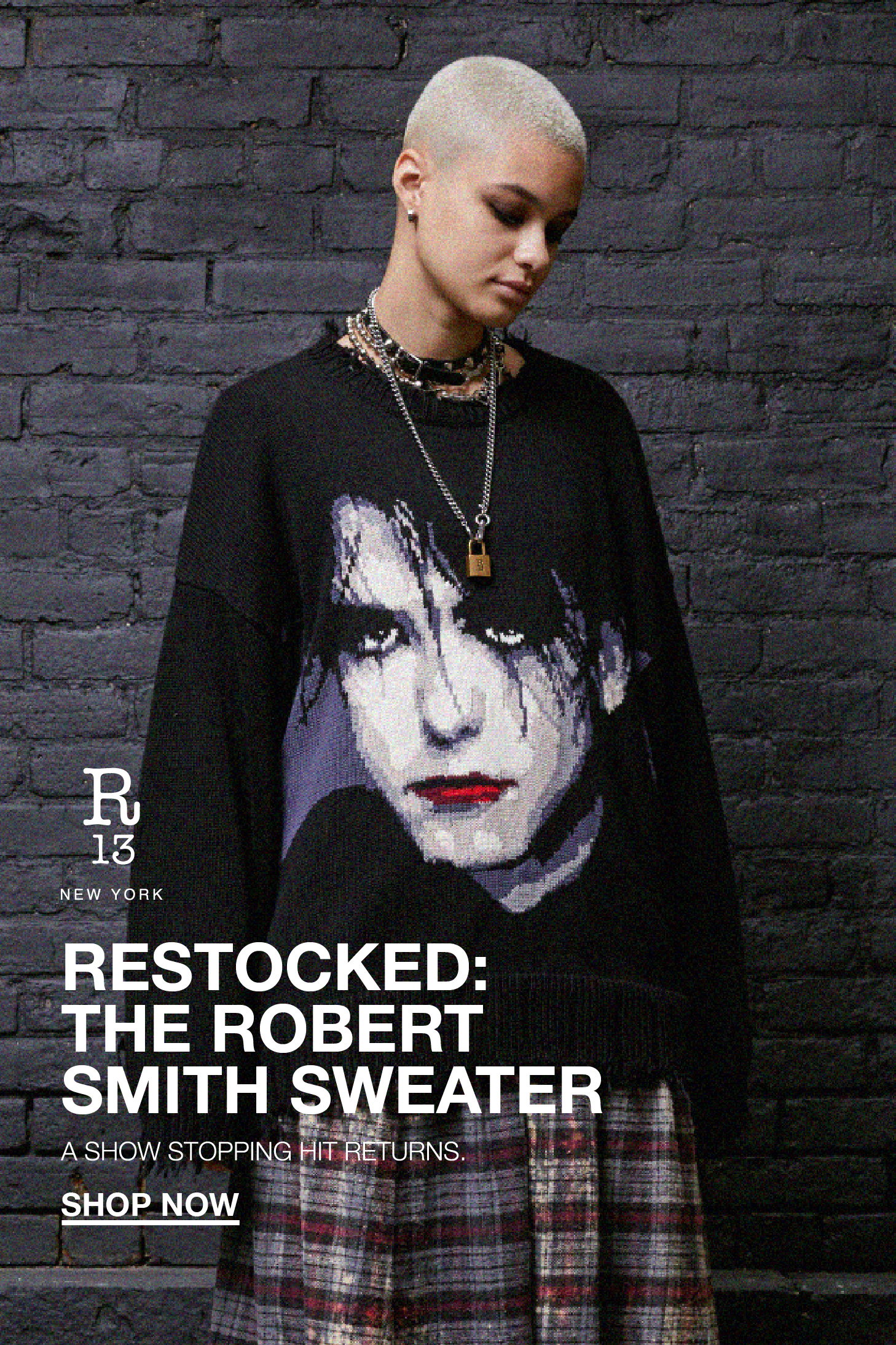 R13: RESTOCKED: The Robert Smith Sweater | Milled