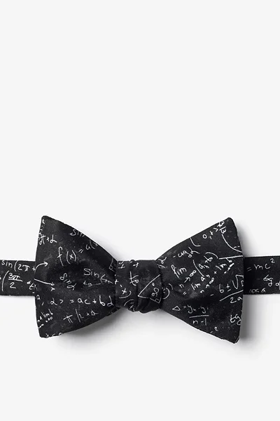 Image of Black Math Equations Self-Tie Bow Tie