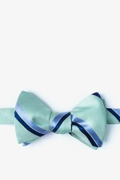 Image of Mint Green Silk Axel Self-Tie Bow Tie