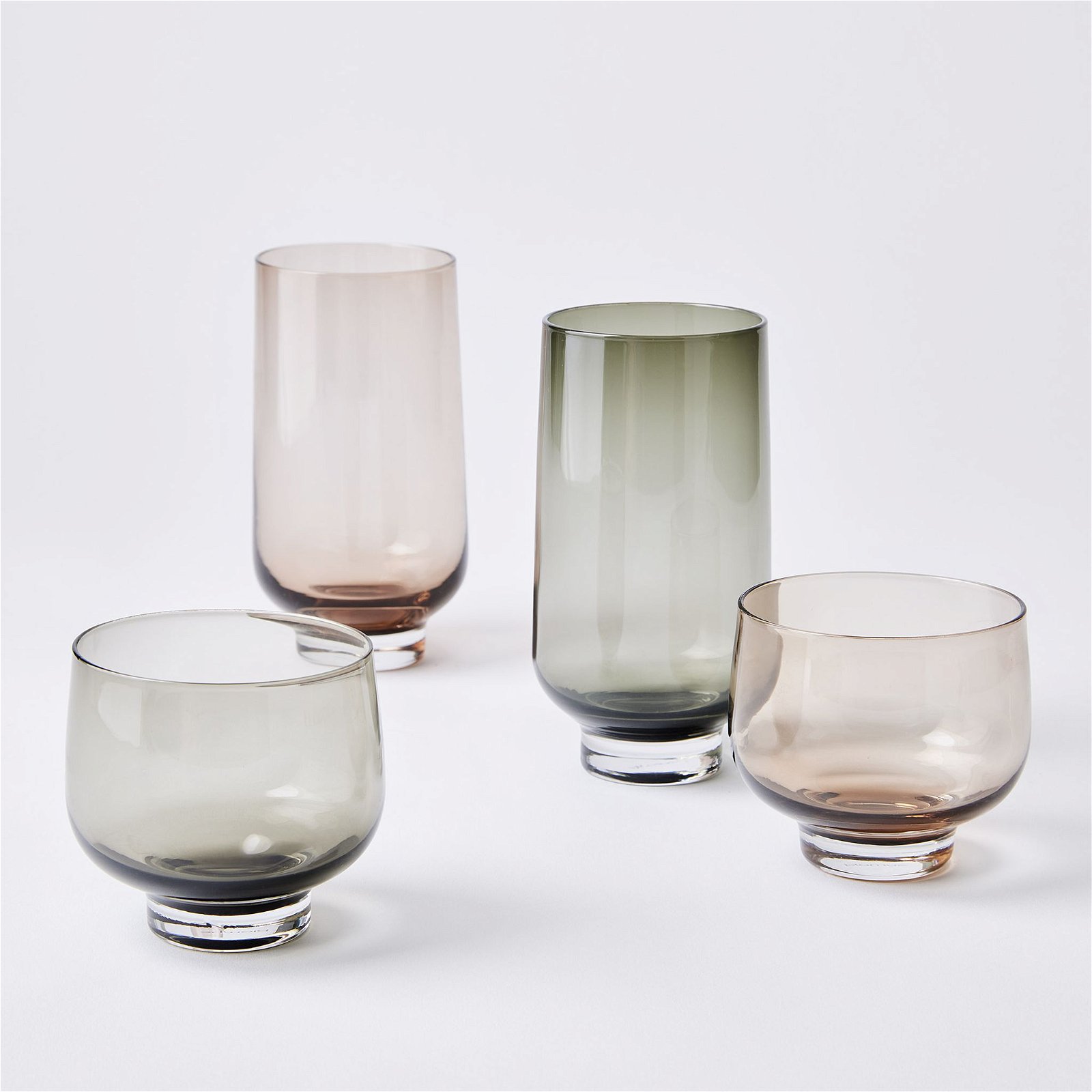Flow Colored Glass Tumblers (Set of 2)