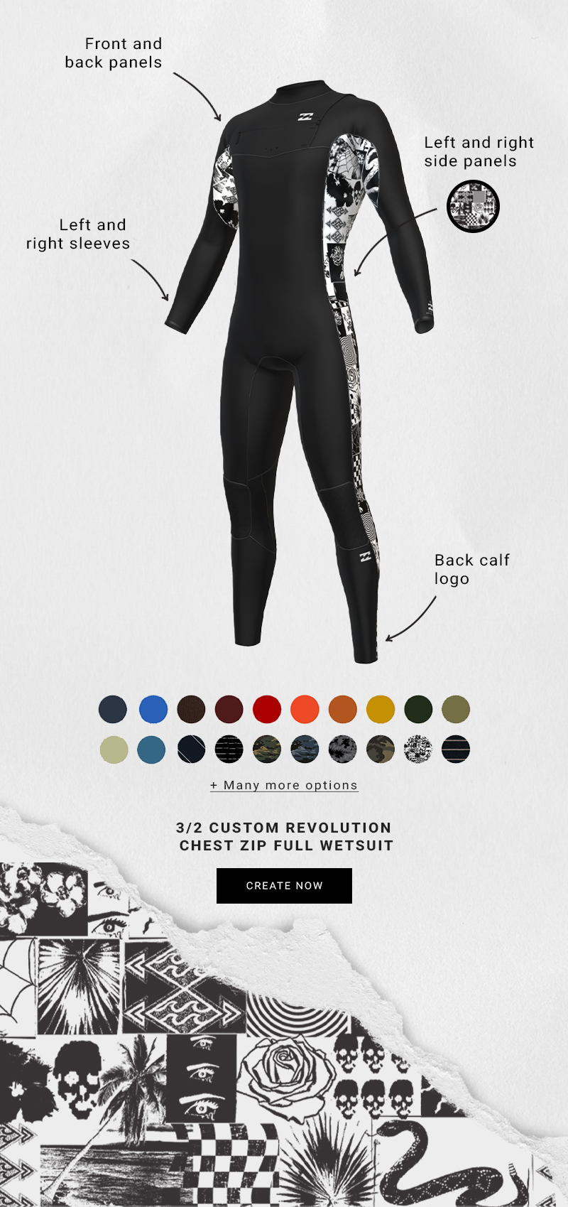 Billabong New Colors Available Design your own Custom Wetsuit Milled