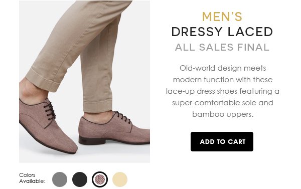 MEN'S DRESSY LACED ALL SALES FINAL