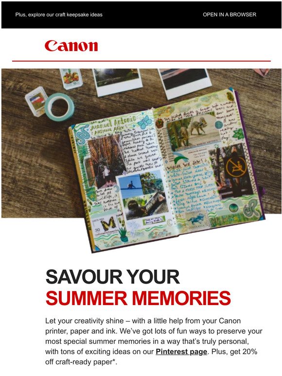 ☀️Get 20% off Canon craft papers