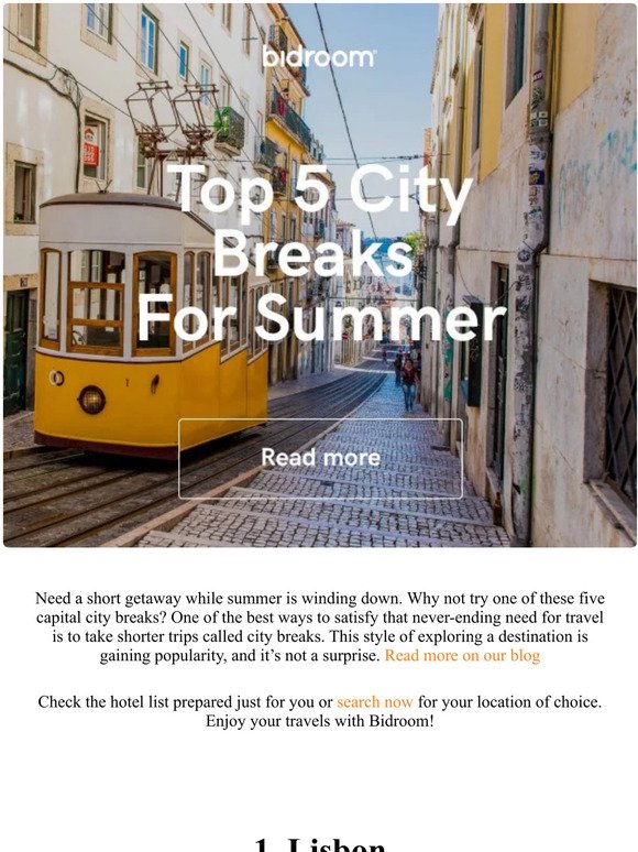 TOP 5 Capital City Breaks For Summer!