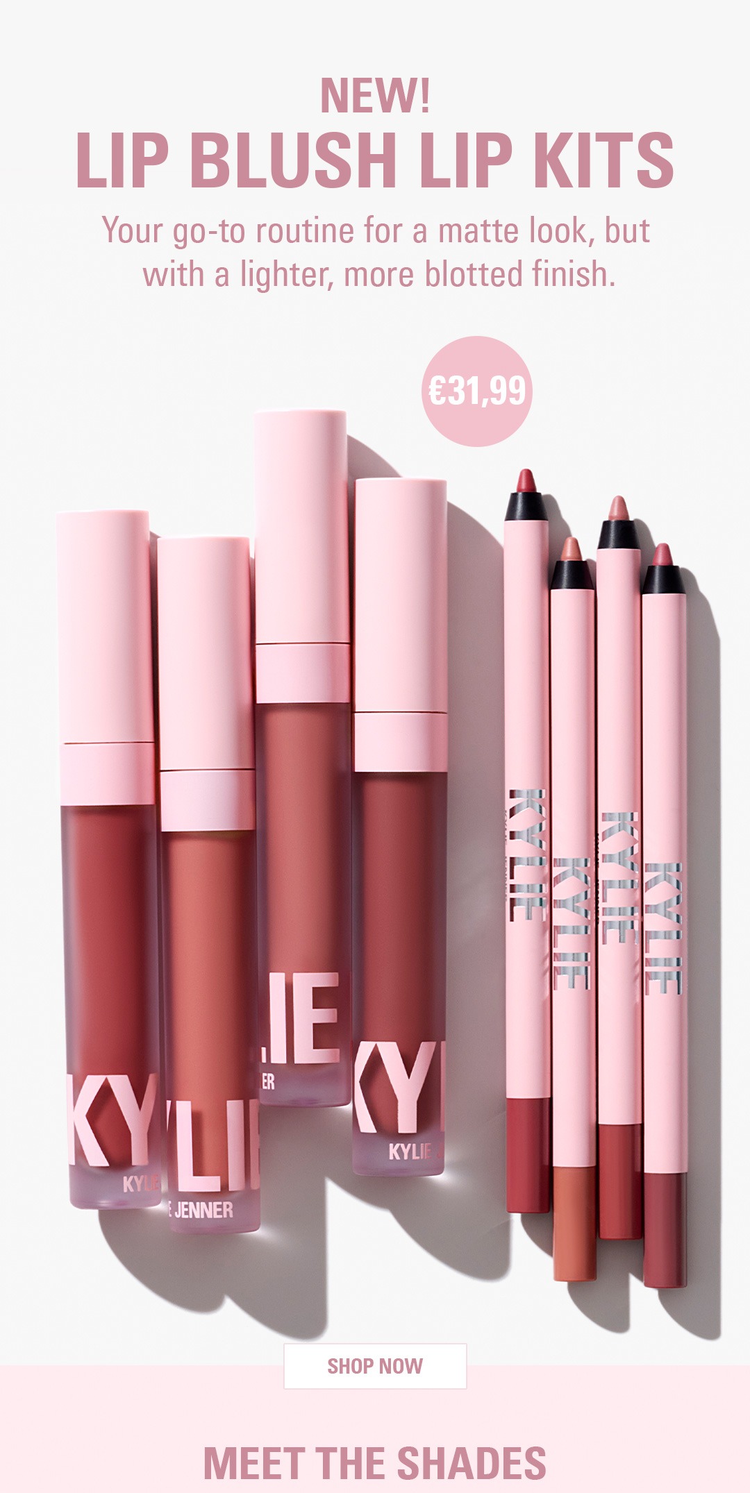Kylie Cosmetics NEW! Lip Blush Lip Kits Milled