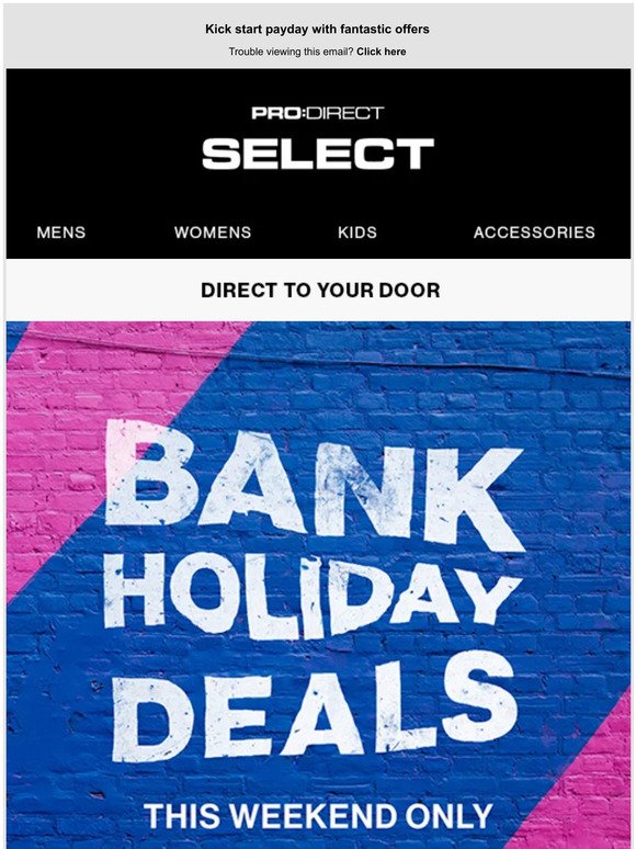 Bank Holiday Deals | This Payday Weekend