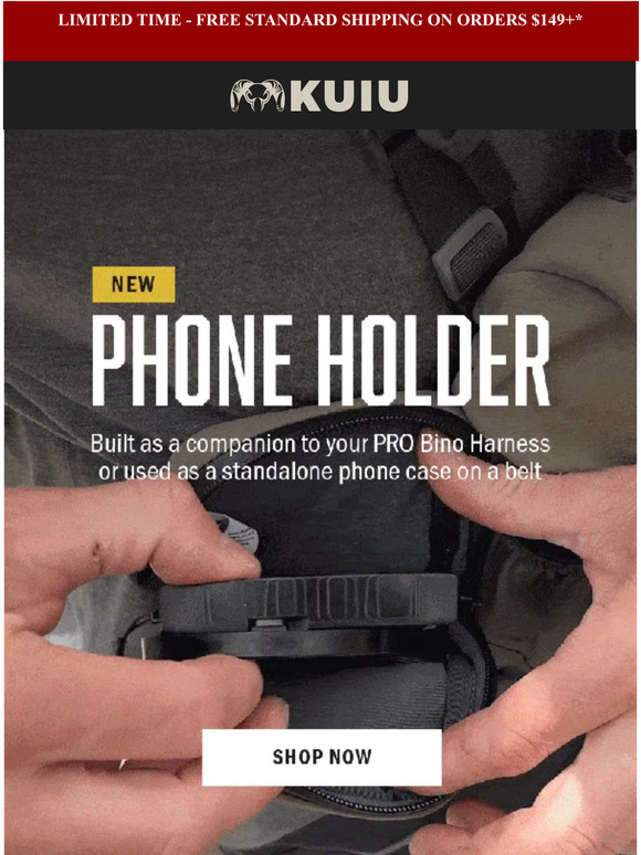 KUIU NEW Phone Holder for PRO Bino Harness Milled