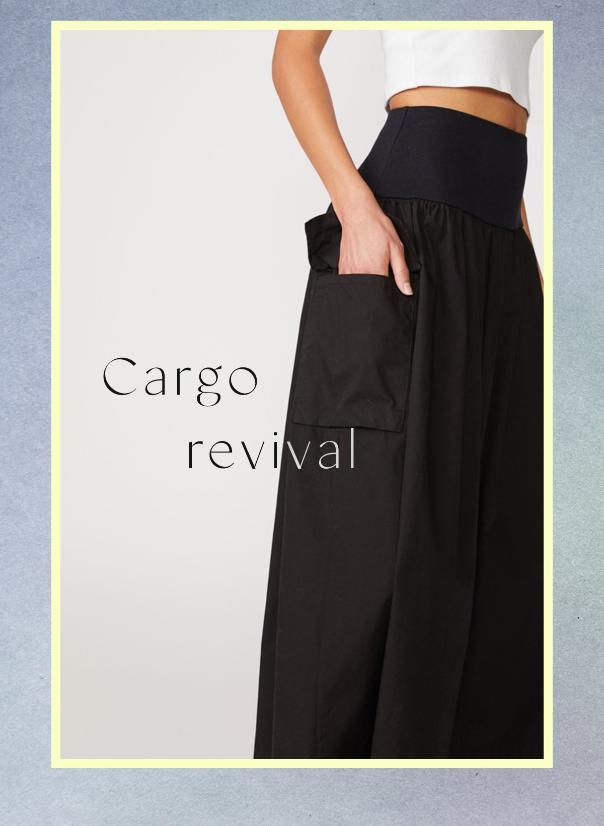 black cargo skirt