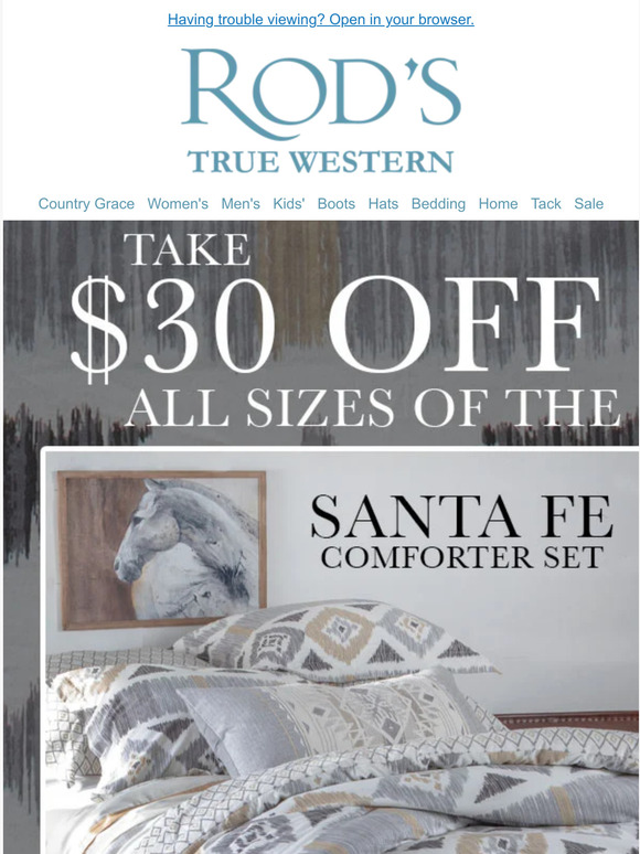 Rod's Western Palace 30 Off Our Santa Fe Comforter Set Milled
