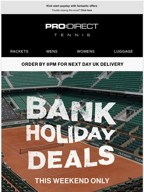 Bank Holiday Deals | This Payday Weekend