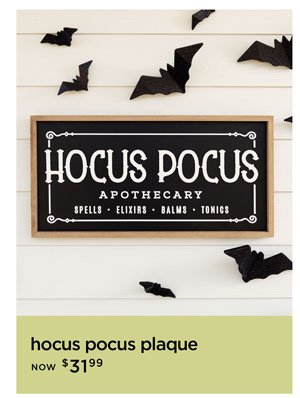 Hocus Pocus Apothecary Halloween Plaque