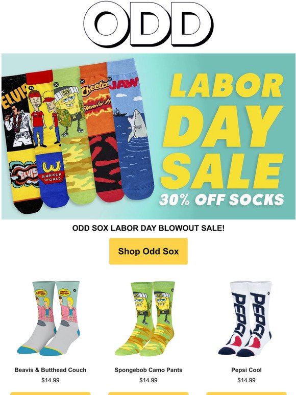 ODD SOX LABOR DAY SUMMER BLOWOUT SALE IS HERE!